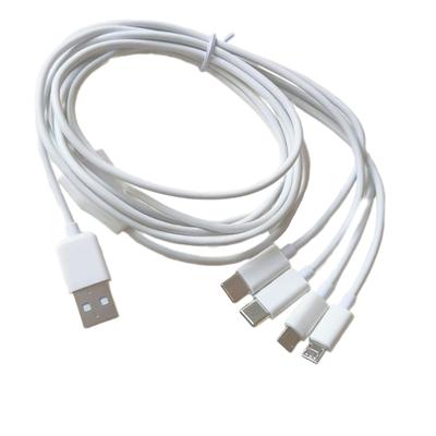 Многофункциональный кабель для зарядки 4 в 1 USB-кабель для зарядки для устройств Type C Micros USB Зарядка 4 устройств одновременно 2 Type C + 2 Micro
