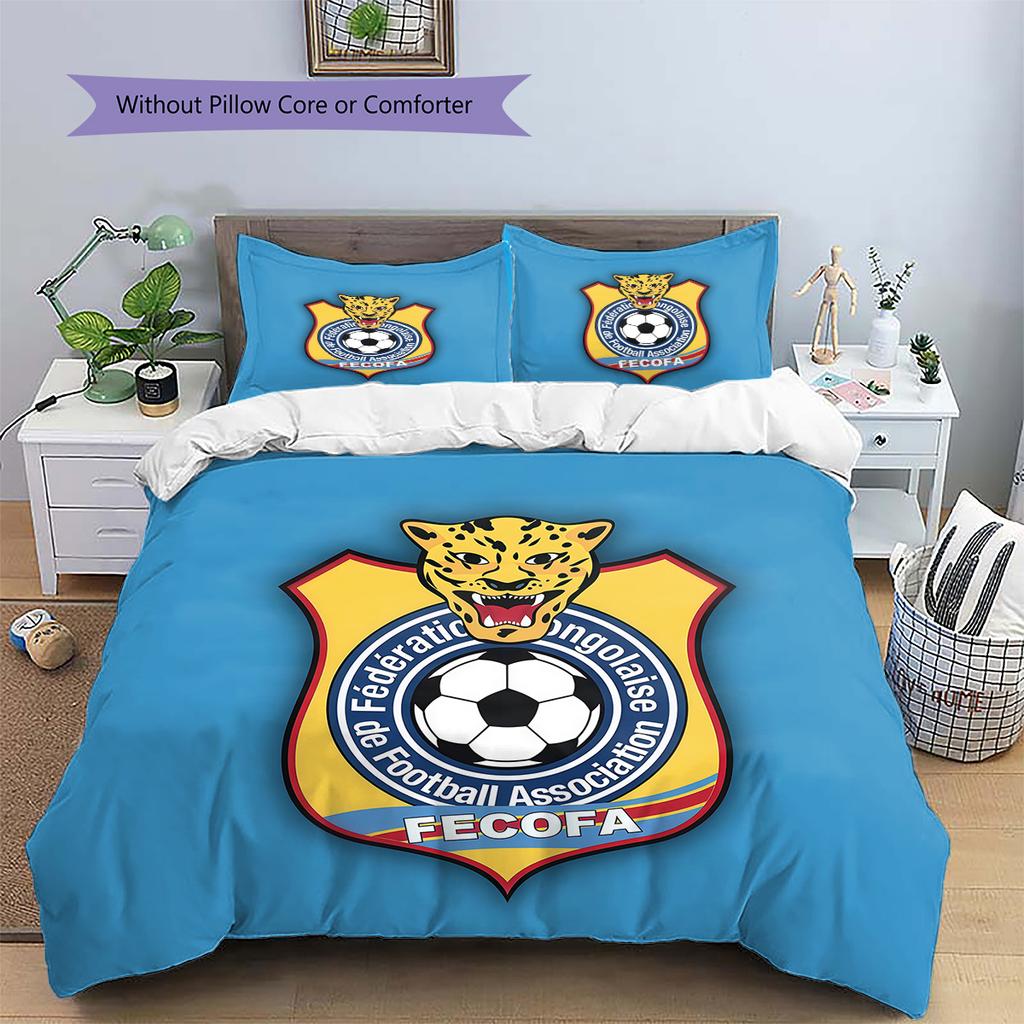 Les Léopards Pattern Bedding Quilt Set Home Decoration Gift (1 * duvet cover + 2 * pillowcase without core)