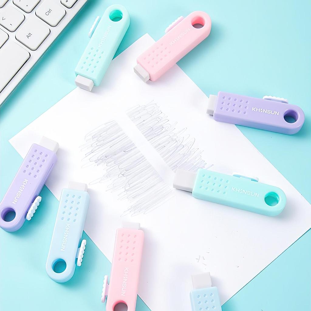 1 шт., цветной ластик Macaron, движущаяся структура, TPR материал, чистящие корректирующие инструменты без пыли, офисная школа