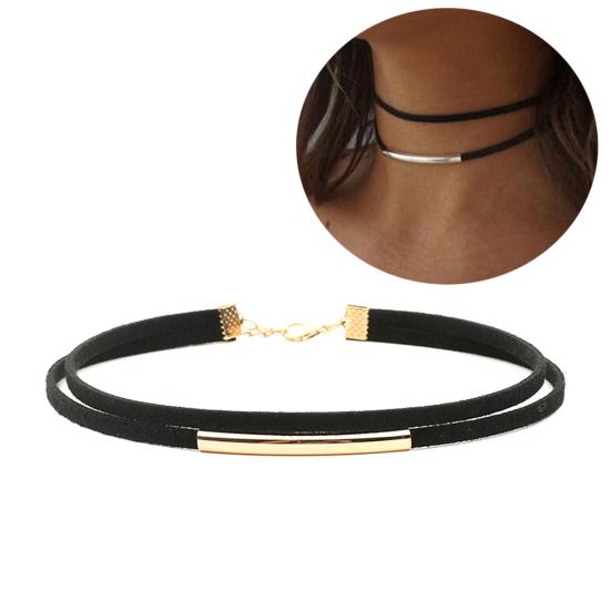 Готическое женское двухслойное ожерелье с подвеской в форме дуги, короткое ожерелье, колье, ювелирный подарок