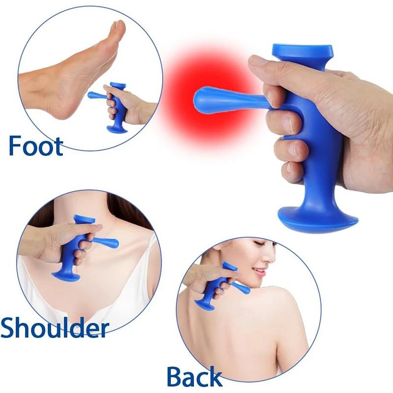 Мини-ручной инструмент для акупрессуры, ручной массажер, большой палец, расслабление для массажа глубоких тканей всего тела, 3-ножечный массажный ролик, снятие стресса