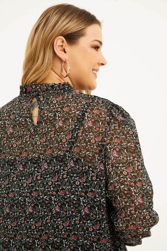 Женское платье большого размера, шифоновое платье с деталью из ткани Gipe на подкладке