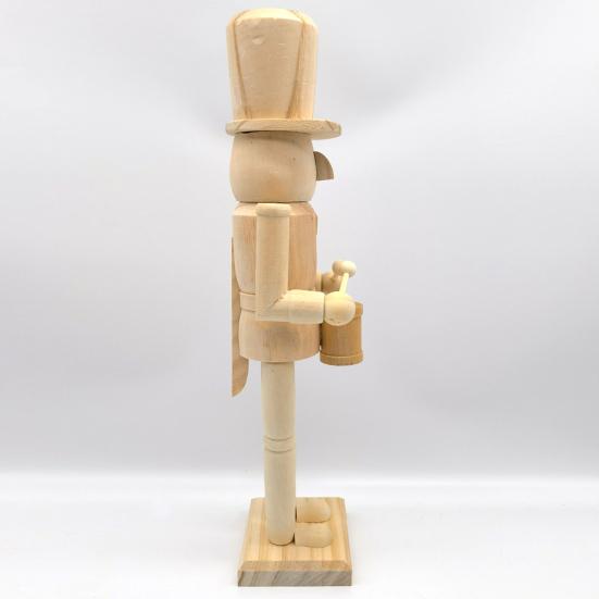 1/2/3 шт. 25/38 см Рождественская деревянная незаконченная фигурка Щелкунчика Сделай сам Пустая неокрашенная фигурка солдатика Праздничное украшение для вечеринки