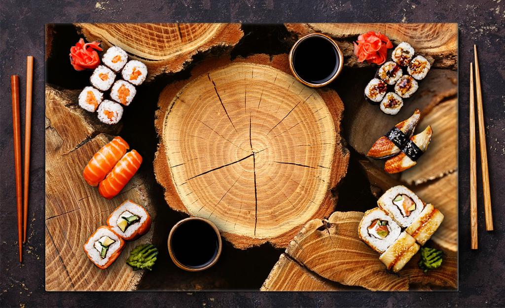 Szklana płyta ochronna na kuchenkę 80x52 Drewno