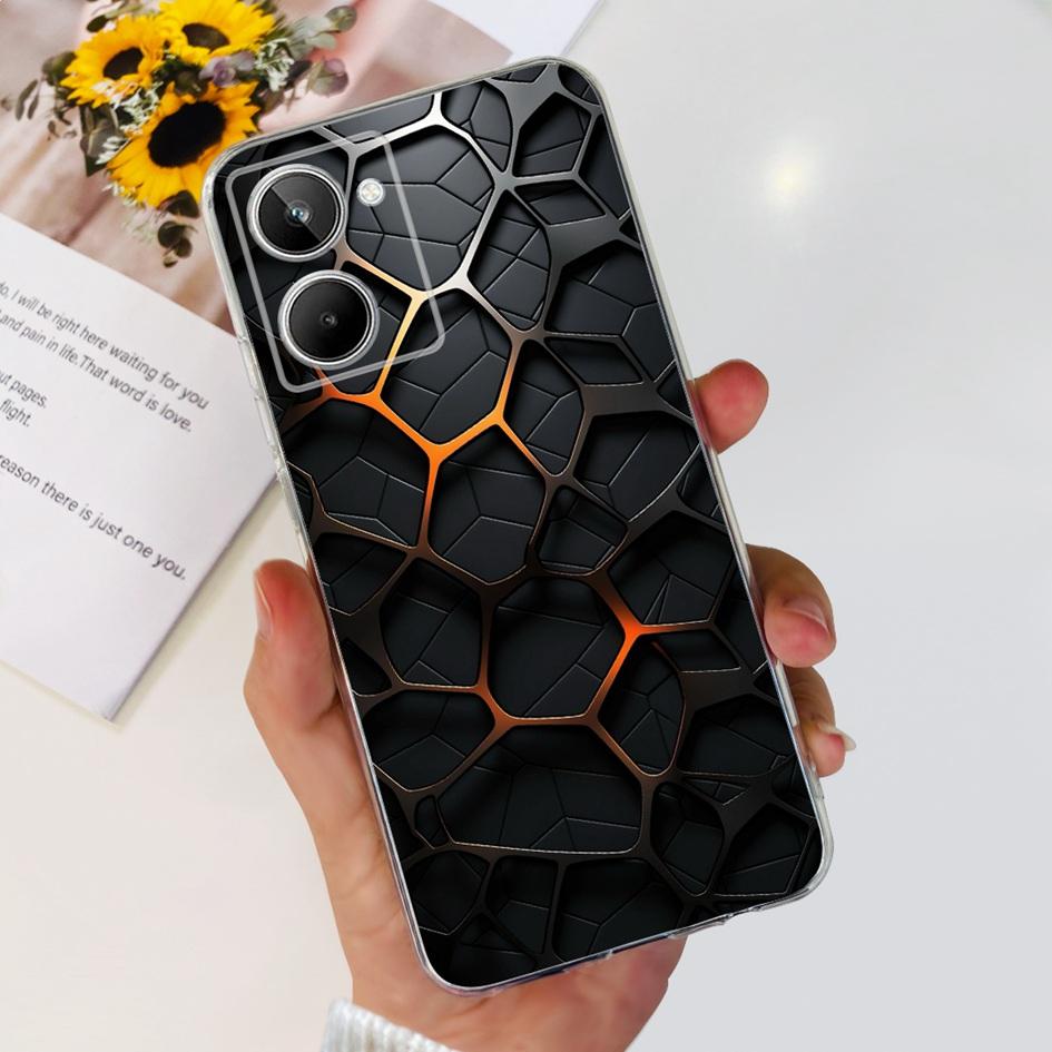 Чехол для Realme 10 RMX3630 Задняя крышка Милый мультяшный панда Тонкий мягкий прозрачный силиконовый чехол для телефона Для Realme 10 Pro Plus RMX3687 Capa