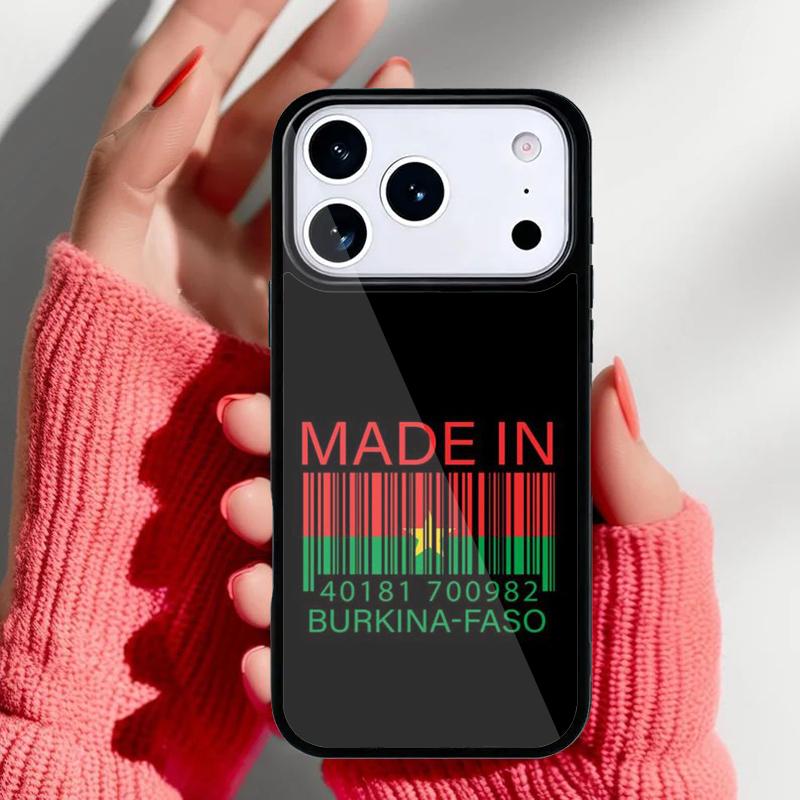 Чехол для телефона Флаг Буркина-Фасо для iPhone 17 16 15 14 13 Pro Max Задняя крышка для 12 11 Pro Coque