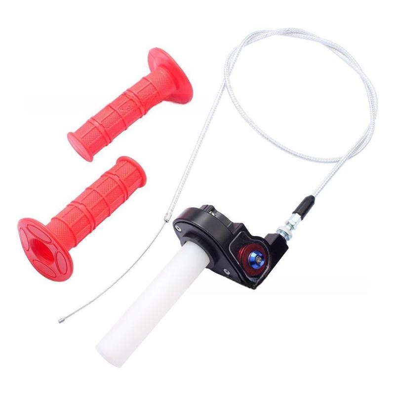 22-мм ручки руля газа с тросиком, аксессуары для питбайка, квадроцикла 50CC-250CC, ручка газа, ручки