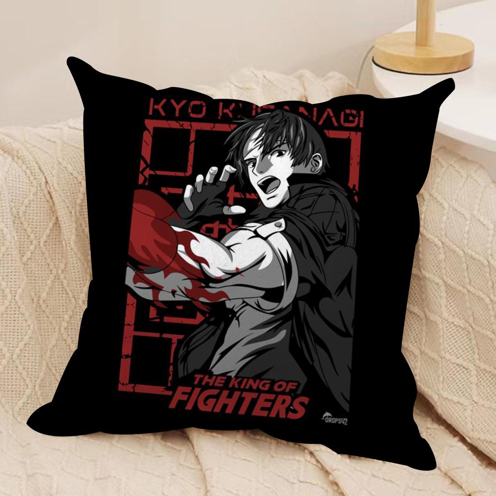 K-KOF TheKing of F-Fighter Наволочка для подушки Шелковистый короткий плюш Двусторонняя печать Чехол для подушки на диван Все сезоны Домашний декор Подарок