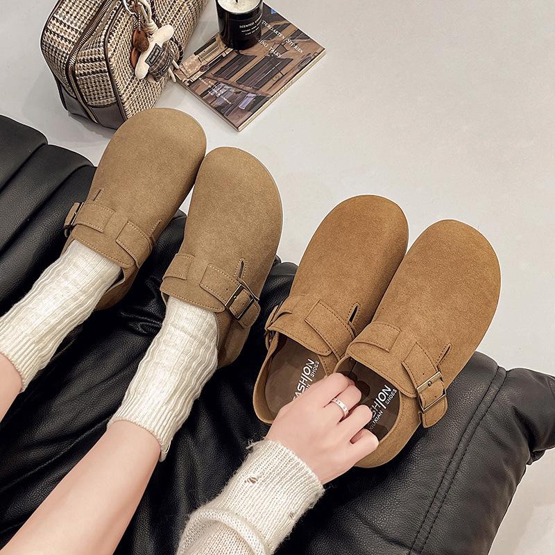 Уродливые милые туфли Mori Boken в стиле ретро, женские туфли на плоской подошве, весна 2025, новые однопедальные ленивые шапочки, туфли на мягкой подошве