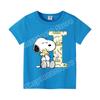Children Short Sleeve T Shirt Cartoon Letter AZ Print Polyester Tops Boys Girls Kawaii Summer Crew Neck Tees Kids Gifts