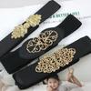 Fashion Women Accessories Sweater Decorative Wide Waist Belt Elastic Buckle Dress Strap Waistband