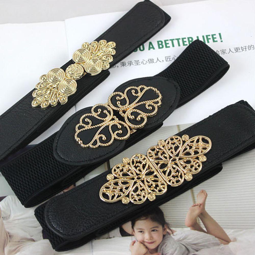 Fashion Women Accessories Sweater Decorative Wide Waist Belt Elastic Buckle Dress Strap Waistband