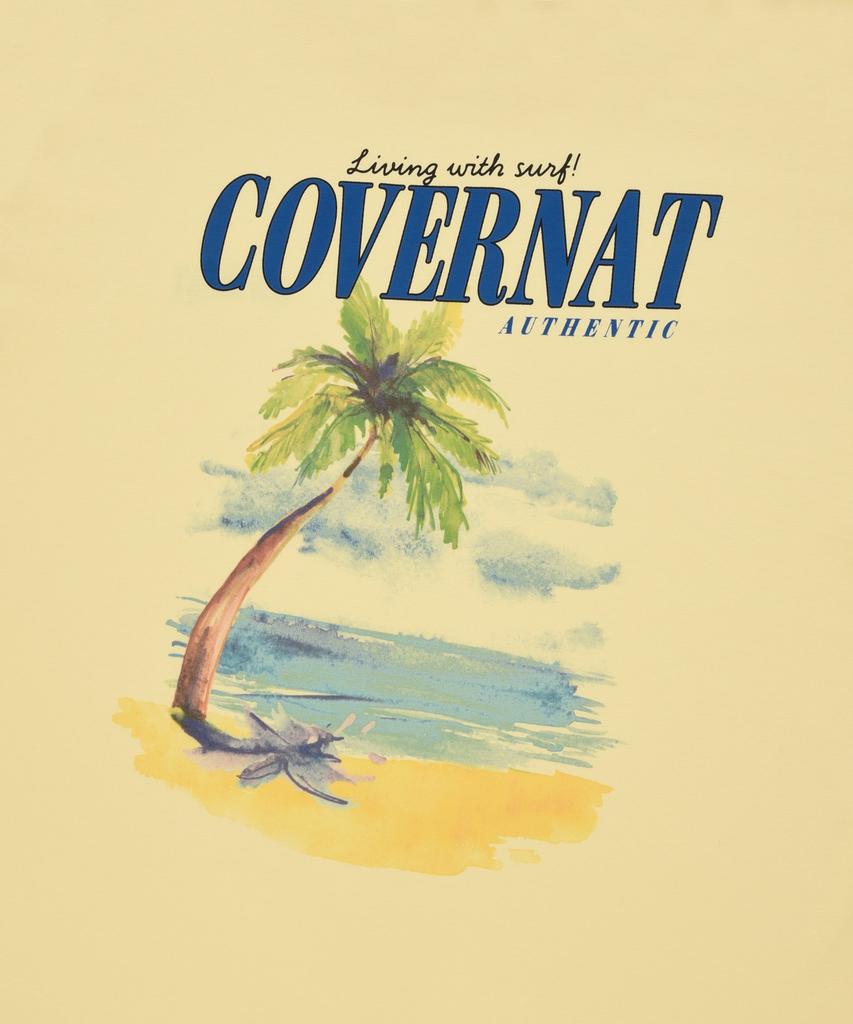 COVERNAT Beach Hawaiian T-Shirt Yellow