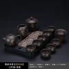 Purple sand Hehuan Kung Fu tea set, light luxury office living room tea making new gold-painted teapot drinking tea cup