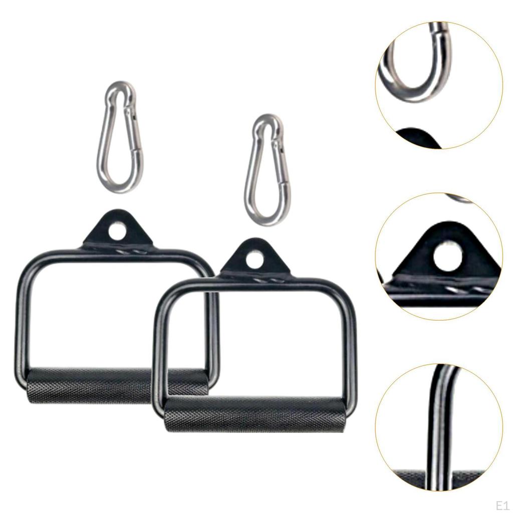 2Pcs Pulldown D Handle Fitness Equipment Arm Wrestling Exercise Cable Attachment Deadlift for