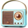 Retro Radio Bluetooth Speaker Rechargeable, Bluetooth 5.0/Superior Good Sound, Supports USB/TF/AUX/Hands-Free Calls