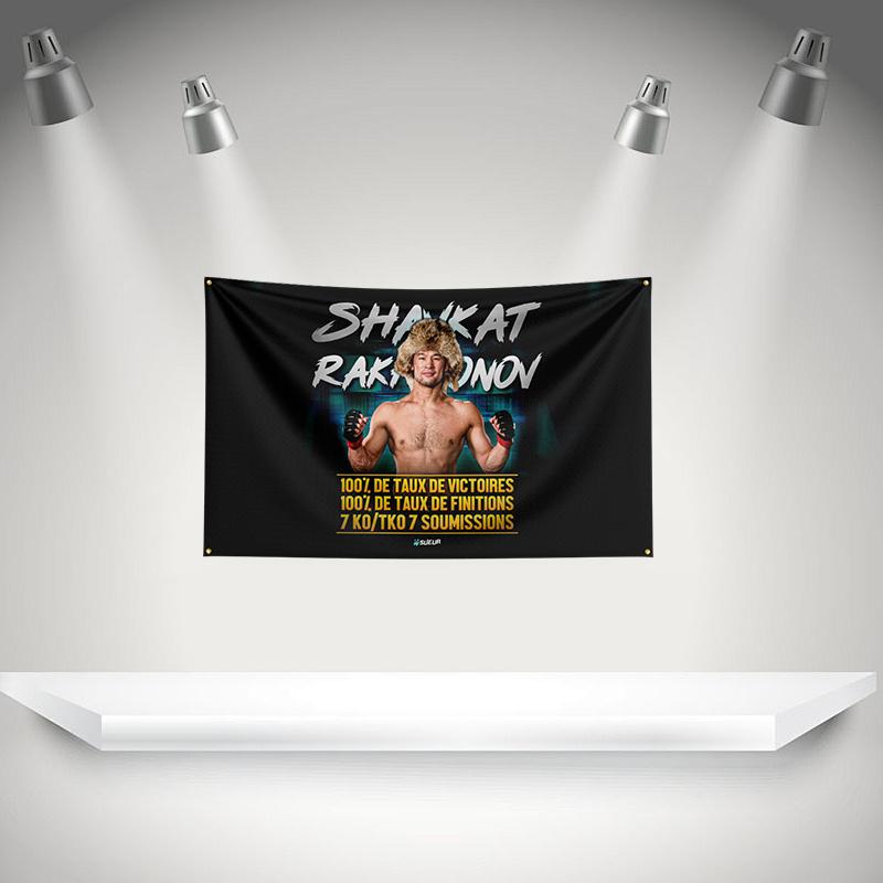 Sshavkats Rakhmonov Flag Boxer Banner 3x5ft With Brass Grommets Hd Printing Tapestry Exhibition Boxer Sports Fans Garage Decor