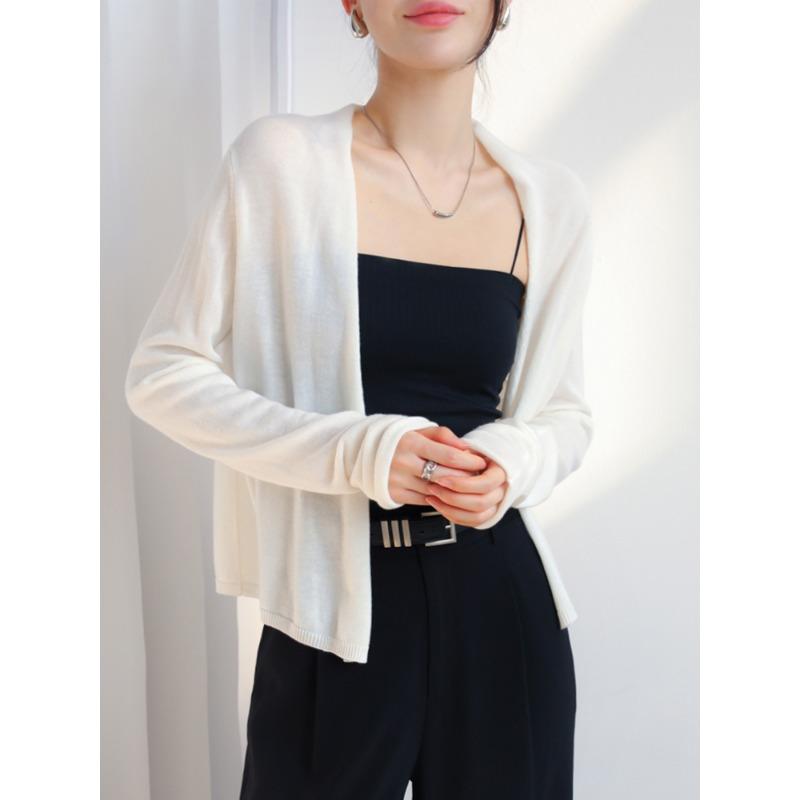 Весенние и осенние свободные вязаные кардиганы с длинным рукавом женские свитера модные тонкие повседневные женские кардиганы топы однотонные элегантные тонкие женские трикотажные изделия 3109