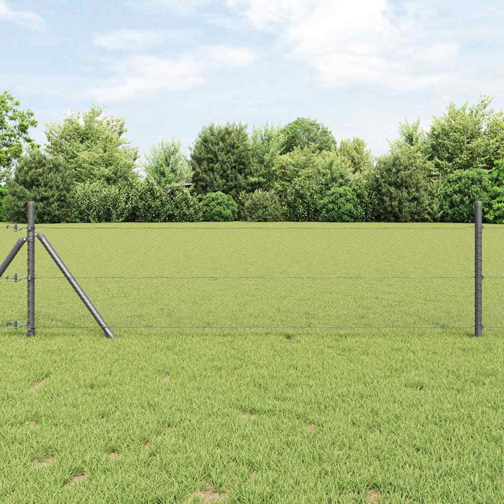 Hexagonal Fence Gray 0.4 x 10 m PVC