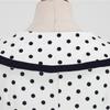 Women's Fashion Lapel Vintage Polka Dot Print Maxi Dress With Belt