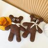 Плюшевая кукла-медведь Очаровательный шнуровка Бант Большие глаза Печенье Медведь Плюшевые игрушки Компаньон Успокаивающая игрушка Мягкая игрушка Кукла-животное Малыши Мальчики Девочки Плюшевая игрушка Дом