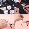 GOOMAND 8-Piece Craft Tool Set for Making Accessories, Includes Tweezers, Nippers, and Scissors (Flat Tweezers, Round Tweezers, Rings, and Awls)