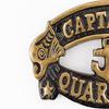 Brass Captain's Quarters Sign: Nautical Maritime Decor