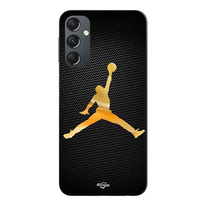 Coque Pour Samsung galaxy A24 Jordan logo 23 nike basketball couleur dorée Maniacase