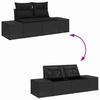 Garden Sofa Set with Storage 5 pcs Black Poly Rattan
