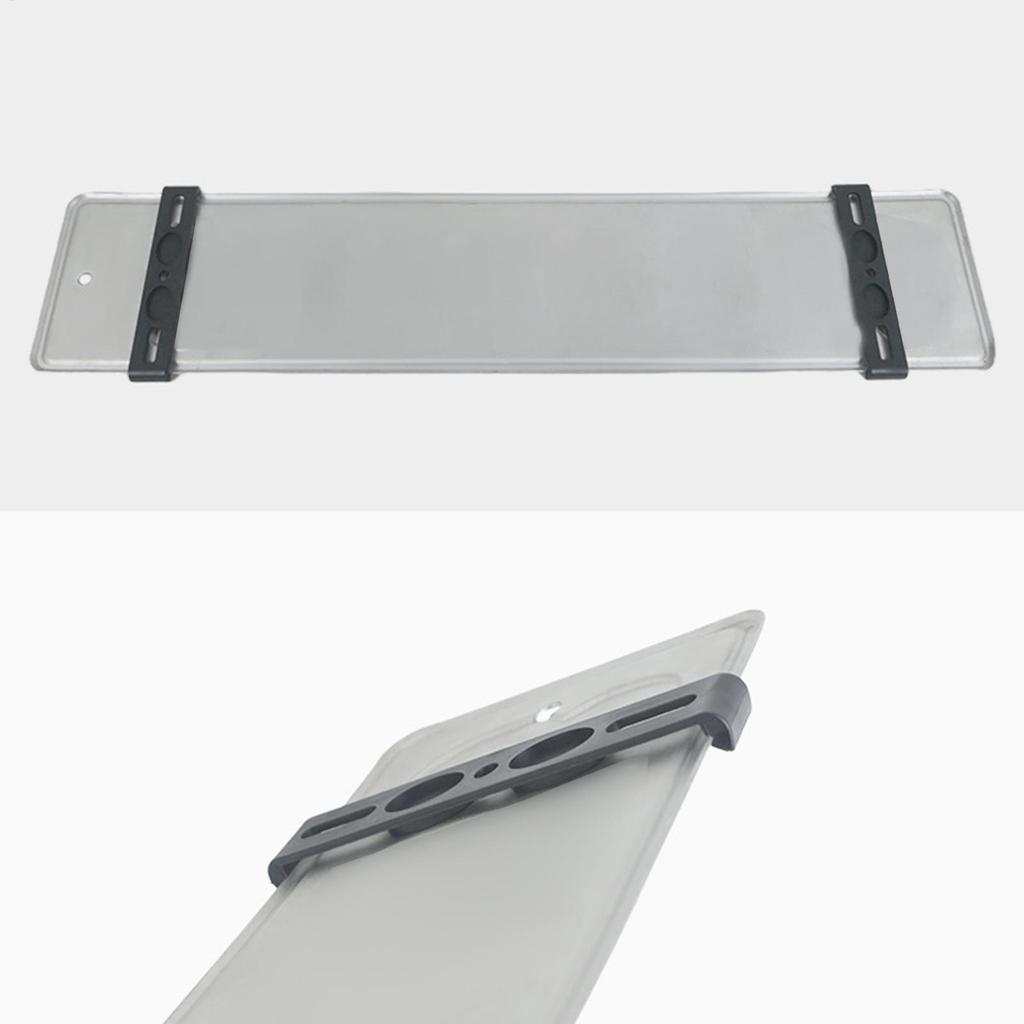 4PCS Car License Plate Holder Weather-Proof Frameless License Plate Frame Car Tag Frame For Front And Rear Car Tags Exterior Car