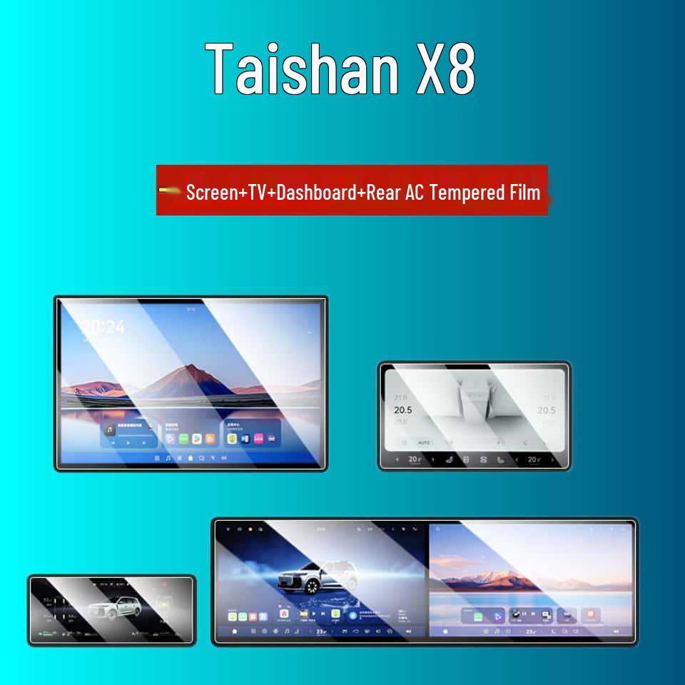 Совместимая закаленная пленка для 26 моделей Lantu Tianshan X8: Защита экрана, приборной панели, телевизора, подлокотника.