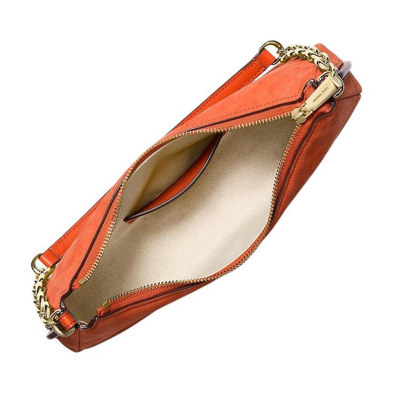 MICHAEL KORS Nolita Gold Hardware Cowhide Shoulder Bag Medium Women's Orange