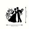 Bride & Groom Metal Wall Sign - Elegant Wedding and Valentine Décor, Aesthetic Wall Art, Perfect for Home and Room Decoration