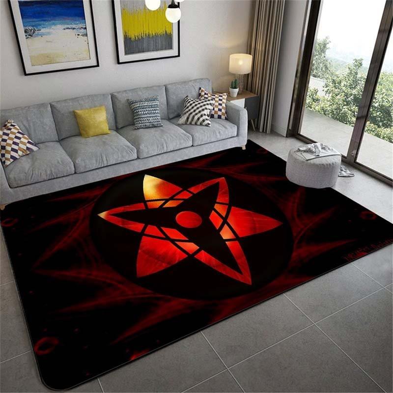 Anime Naruto Non-slip Area Rugs Large Mat Rugs for Living Room Comfortable Carpet Soft Floor Mat Rugs for Bedroom