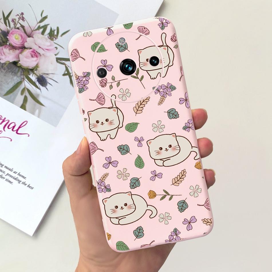 For Realme 11 Pro Plus 5G Phone Case Cute Cat Painted Jelly Silicon Soft Back Cover For Realme 11 Pro+ 11Pro 5G Cases Bumper