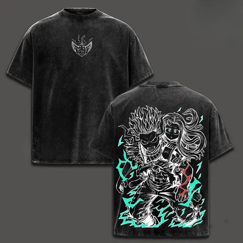 Anime My Hero Academia Izuku Midoriya Eri Clothing Men Women Short Sleeve Tshirts Washed Cotton Tee Retro T-shirt Loose T Shirt