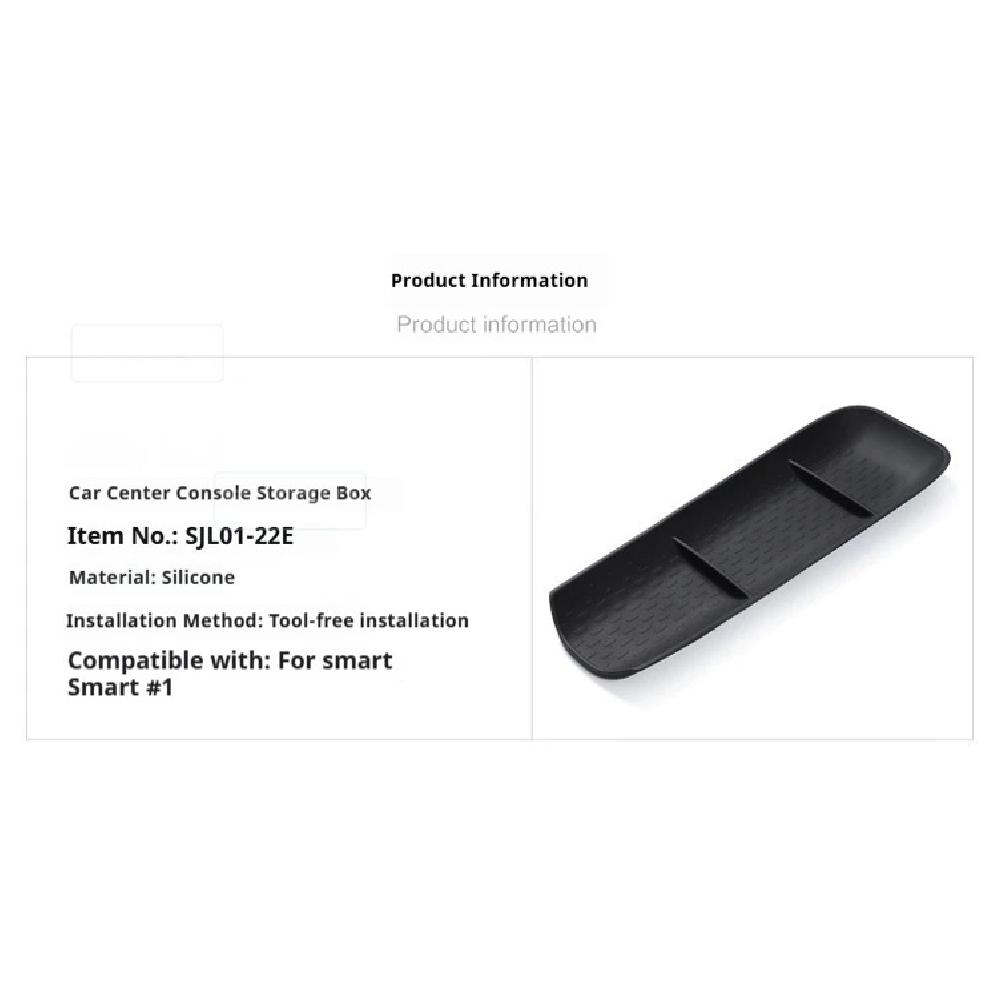 For Smart Smart #1 Central Console Storage Box Silicone Storage Box Anti-slip Modification Mat 2022 Model Smart Car Interior