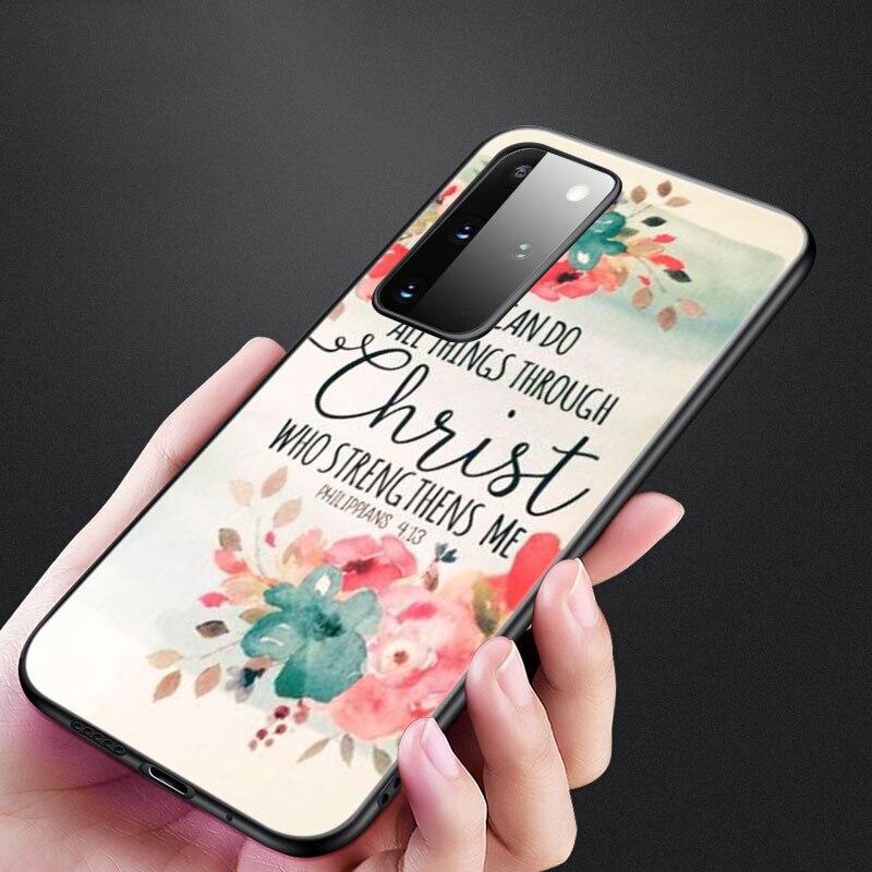 Христианский чехол с Библией Иисусом Христом для Samsung Galaxy S20 S21 FE S10 Lite Note 20 10 Lite S8 S9 + S10E S10 Plus, ультра черный чехол