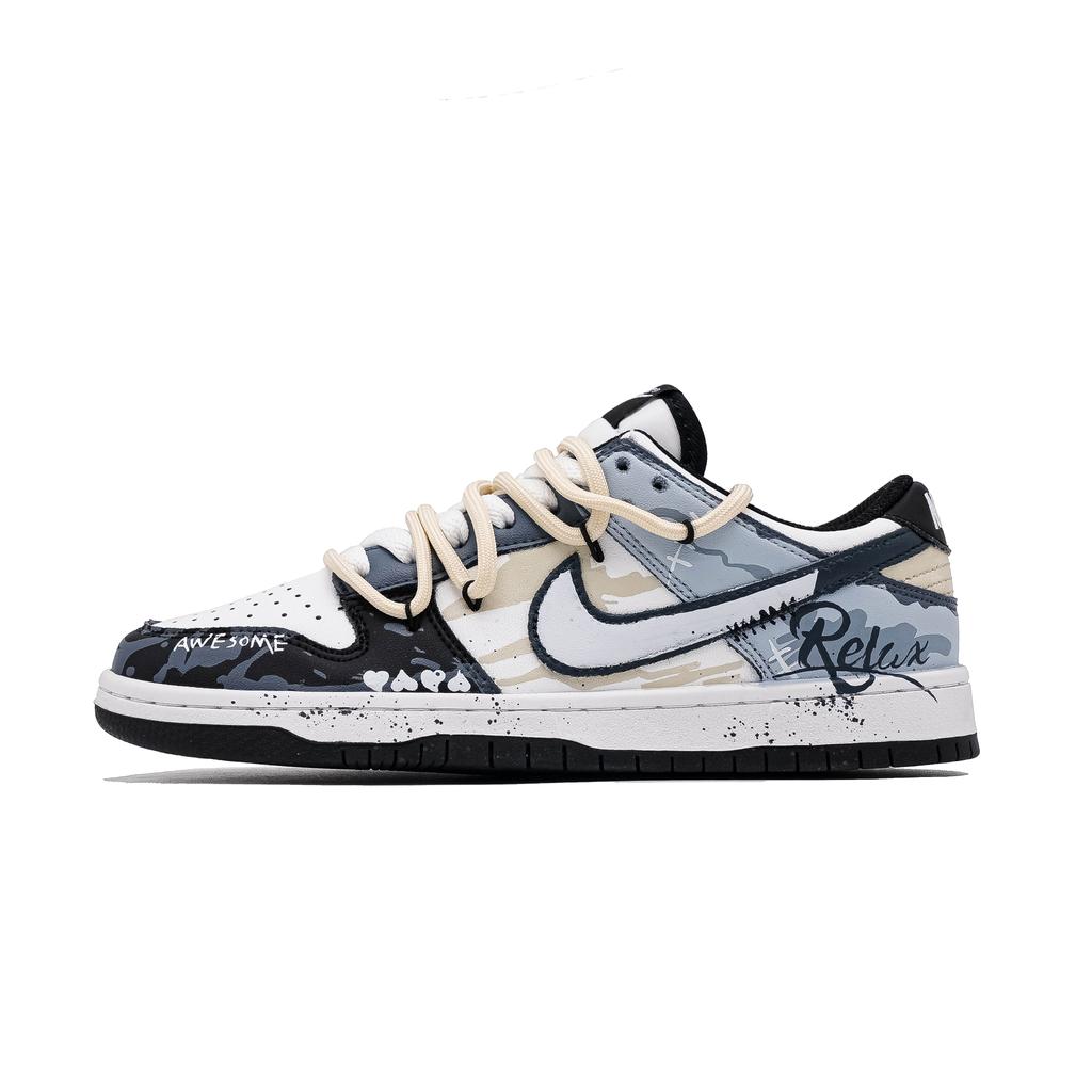 Nike Dunk Spiritual Wanderings Synthetic Leather Cushioning, Wear Resistant Low top Skateboard Shoes Unisex HF5441-100(Team1027-)
