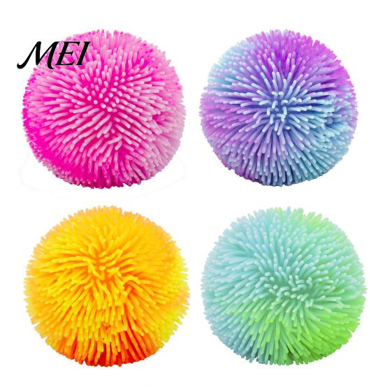 Stress Reduction Gadget Relief Fuzz Ball Toy, TPR Fuzzy Squeeze Fidget Calming Hand Toy Anxiety Relieving Office Desk for Focus Aid, Relaxation