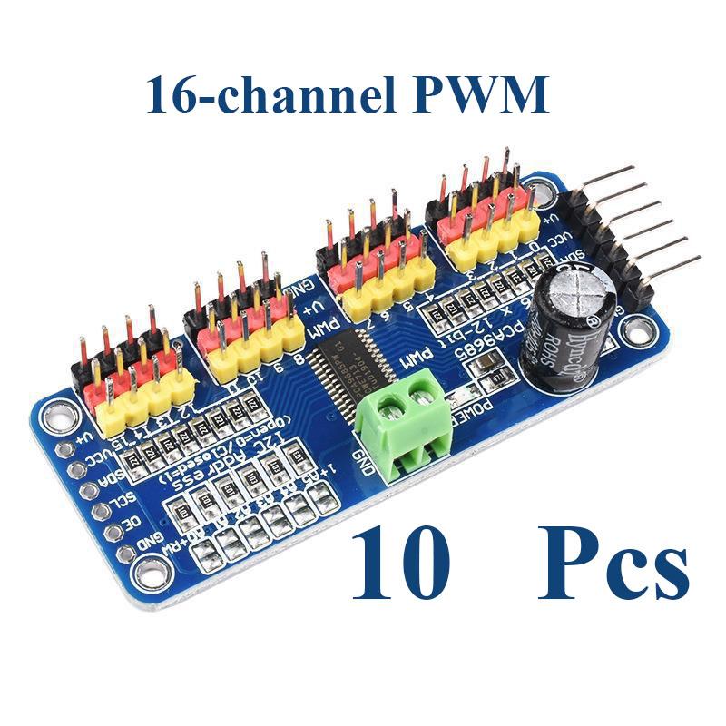 1~50 шт. 16-канальная плата драйвера сервопривода с ШИМ PCA9685 I2C IIC интерфейс Модуль контроллера сервопривода для робота Проект DIY для робототехники