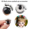 Plush Toys Making DIY Crafts Doll Accessories Eyes with Eyelashes 3D Eyes Flashing Eyes