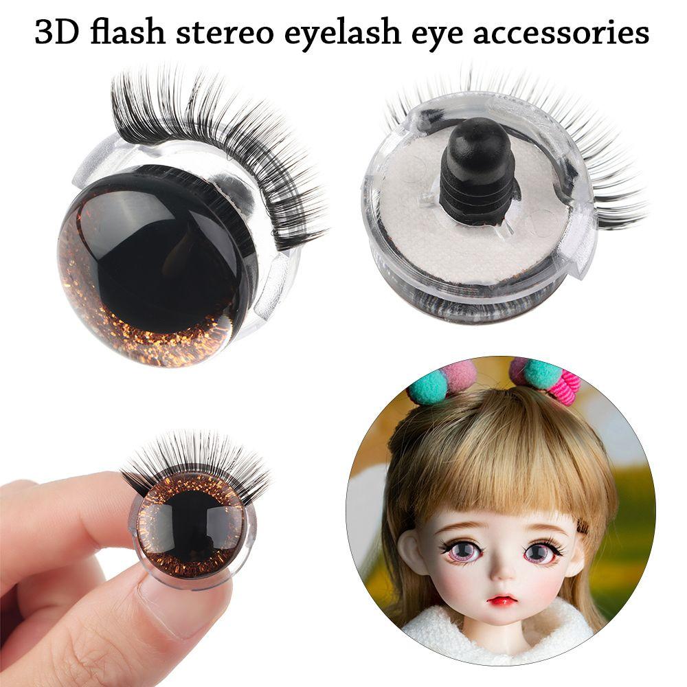 Plush Toys Making DIY Crafts Doll Accessories Eyes with Eyelashes 3D Eyes Flashing Eyes