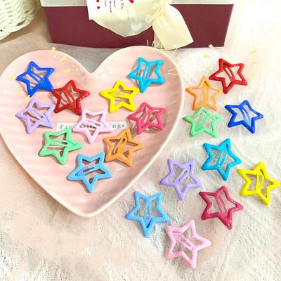 5 шт./упак. Заколка для волос для девочек Звездная конфета Заколка для волос Головной убор Однотонная заколка-звезда Аксессуары для волос Милый головной убор Заколки для волос для малышей Заколка-диадема принцессы