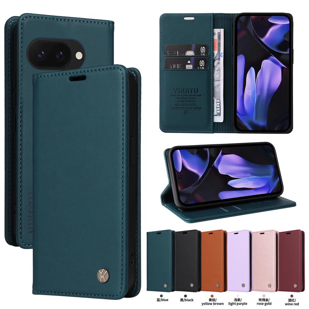 Магнитный кожаный чехол-книжка для Google Pixel 6 6A 7 7A 8 8A 9 9A 10 Pro XL 5G Ультратонкий противоударный премиальный чехол