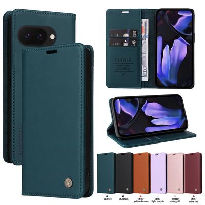 Магнитный кожаный чехол-книжка для Google Pixel 6 6A 7 7A 8 8A 9 9A 10 Pro XL 5G Ультратонкий противоударный премиальный чехол