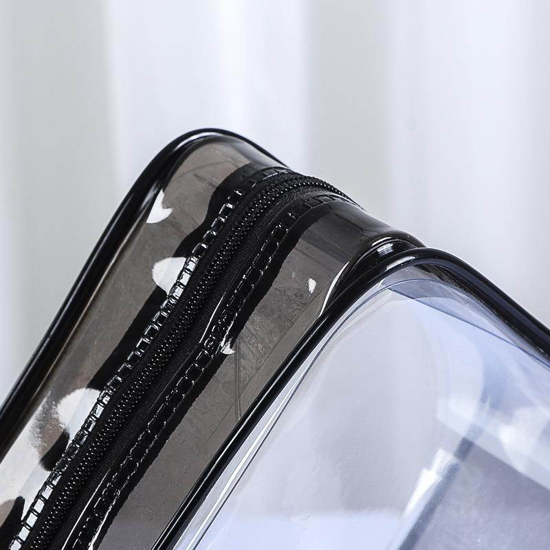 PVC Clear Travel Storage Bag Waterproof Durable Toiletry Makeup Organizer for College Dorm Bathroom Vacation