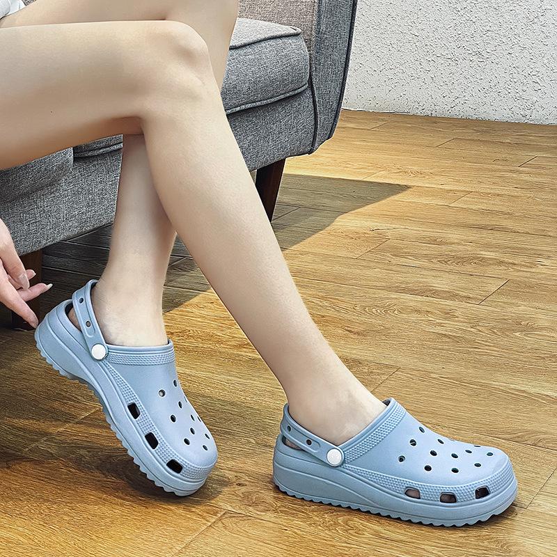 Одежда для дома и улицы на толстой подошве, женская пляжная садовая обувь, симпатичные тапочки с рисунком в виде сумки, персонализированная пляжная обувь