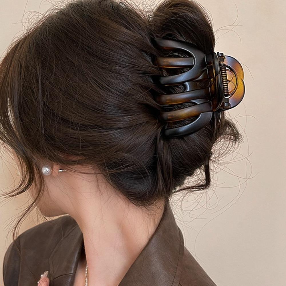 Funny Pumpkin Hair Claw Large Shark Clip Simple Hair Grab Daily