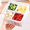 Four/Six Grids Onion Ginger Storage Container Transparent Food Fresh-keeping Holder  Kitchen
